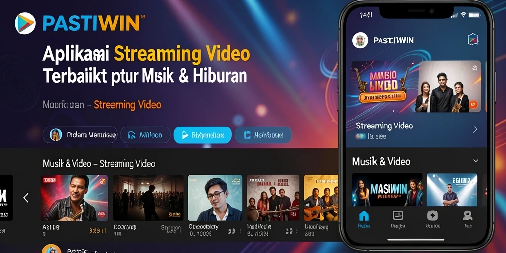 Tampilan antarmuka PASTIWIN yang menarik dan user-friendly untuk Streaming Video.